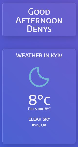 weather with greetings